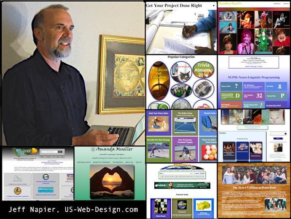 Website Construction, Repair, SEO, New Sites from $100, US-Based (Marin County, California)