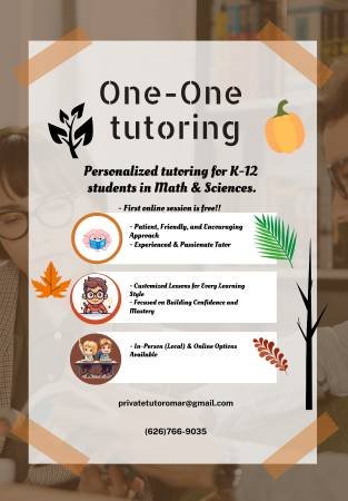 Private Science Tutor for Elementary, Middle, &amp; High School (Northridge)