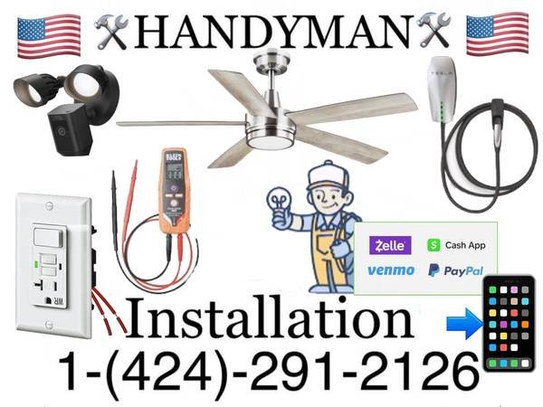 Affordable Handyman, Lighting, Dimmer Switches, Outlets, and Ceiling Fan Services
