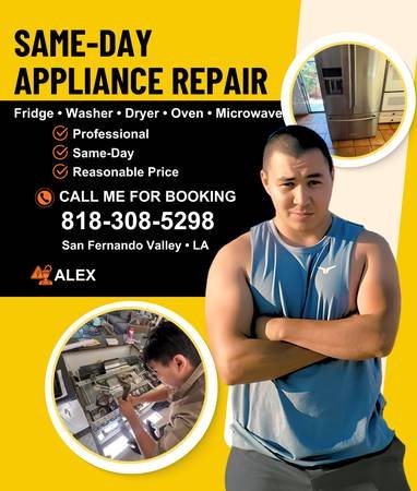 Appliance Repair Service for Refrigerator, Washer, Dryer, and Oven (Granada Hills)