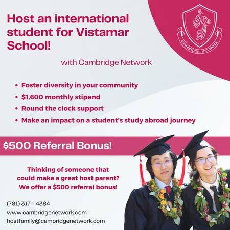 Host an International Student and Earn $1500 per Month in El Segundo, CA