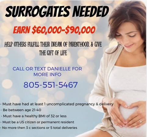 Surrogates Needed!!!! Starting at 60k