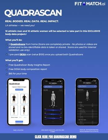Elite Athletes Wanted for Game-Changing Body Composition Study (Los Angeles)